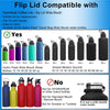 Lid for Hydro Flask Wide Mouth, Lids for Hydro Flask 16 20 24 32 40 OZ Wide Mouth, Auto Flip Lid Replacement Cap Sport Lid for HydroFlask Water Bottle, Top Accessories for Simple Modern Bottle-Black