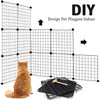 BNOSDM Cat Cage Indoor, Detachable Metal Small Animal Cage DIY Design Black Kitten Playpen for Pet Puppies Ferret Rabbit Hedgehog Guinea Pig
