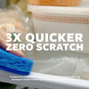 Scotch-Brite Zero Scratch Non-Scratch Scrub Sponges, Sponges for Cleaning Kitchen, Bathroom, and Household, Non-Scratch Sponges Safe for Non-Stick Cookware, 3 Scrubbing Sponges
