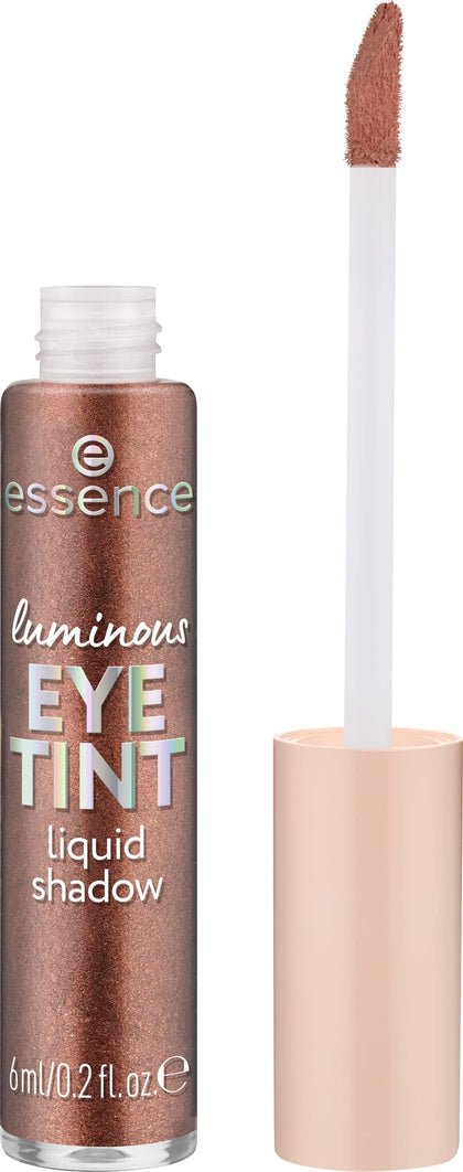 essence | Luminous Eye Tint Liquid Shadow | Dries Like a Powder with a Shimmery, Smudge-proof Finish | Vegan & Cruelty Free (Glowing Cocoa)