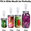 Fermentation Lids, 6 Set Fermentation Kit for Wide Mouth Jars, 6 Stainless Steel Fermenting Lids with 6 Silicone Grommets, 6 Airlocks, 6 Silicone Rings(Jars Not Included)