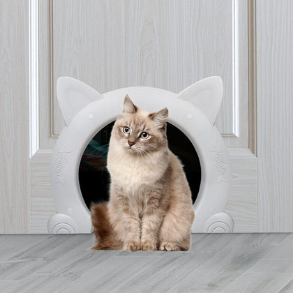 Cat Door,Wulikeke Interior Cat Door Pet Door for Cats Indoor Cat Door, with Screws Interior/Install Easily /Interior cat Door Without Flap