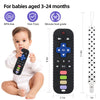 Chuya Baby Teether Toy Chew Toy for Babies 0-24 Months TV Remote Control Shape Teething Relief Baby Toys for Infants (Black)