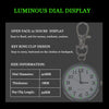 FUNGORGT Pocket Watches for Men Clip on Watch Minimalist Ultra Easy to Read Time Key Ring Key Buckle Pocket Watch