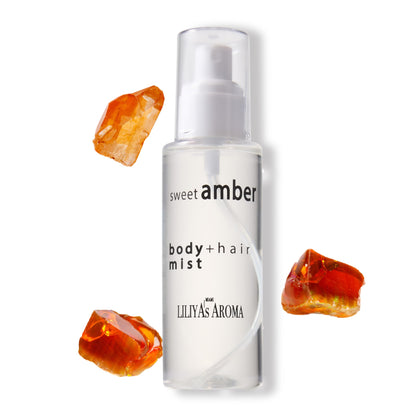 Liliya's Aroma Sweet Amber Body Spray for Women and Men, Gourmand Fragrance 4 Fl Oz