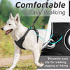 Eagloo Dog Harness Medium Sized Dog, No Pull Service Vest with Reflective Strips and Control Handle, Adjustable and Comfortable for Easy Walking, No Choke Pet Harness with 2 Metal Rings, Black, M