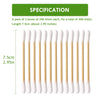 Cibutyful Cotton Swabs 400 count Double Round Tips Cotton Swabs With Strong wooden Sticks Ear Swabs Cotton Sticks with 3.0 Inch Bamboo Stick