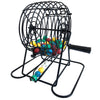 Yuanhe Deluxe Bingo Game Set-Includes Metal Cage,500 Colorful Bingo Chips,100 Bingo Cards,75 Colored Balls,Plastic Masterboard,Great for Large Groups,Parties