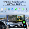 Kuayvan Wireless Portable Apple Carplay Car Stereo - 10.26 Inch Carplay Screen, Android Auto Screen - with AUX/FM,Dash Cam,Backup Camera,Mirror Link,Bluetooth,Voice Control,Navigation for All Vehicles