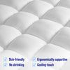 HYLEORY Extra Thick Mattress Topper, Down Alternative Overfill Plush Mattress Pad Cover Topper, Cooling Pillow Top with 8-21Inch Deep Pocket (White, Queen)