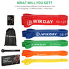 WIKDAY Pull Up, Workout Bands for Exercise, Thick Heavy Resistance Band Set with Door Anchor, Elastic Bands for Body Stretching, Crossfit Training at Home/Gym for Men & Women