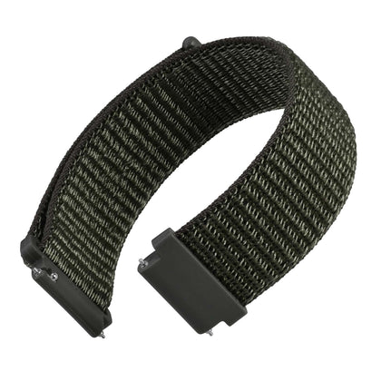 WOCCI 16mm Adjustable Nylon Watch Band, Quick Release Sport Loop Strap (Army Green)