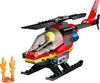 LEGO City Fire Rescue Helicopter Toy, Building Set with Firefighter Minifigure Pilot Toy, Fun Gift or Pretend Play Toy for Boys, Girls and Kids Ages 5 and Up, 60411