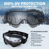 KIFACI OTG Ski Goggles Adult, UV Protection Snowboard Goggles Anti Fog, Ski Snow Goggles Men Women