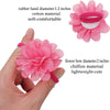 50PCS Baby Girls Hair Ties 2inch Chiffon Flower Bows Rubber Bands Soft Elastics Ponytail Holders Accessories for Infants Toddlers Kids Children Set of 25 Pairs