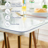 OstepDecor 24 x 48 Inch Clear Table Protector, 1.5mm Thick Clear Table Cover Protector, Plastic Table Cover, Desk Protector Mat Pad for Coffee Table, Writing Desk