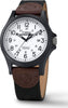 Timex Men's Expedition Acadia 40mm Watch - Black Case Black Dial with Black & Brown Leather & Fabric Strap