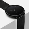 Mens Watches Ultra-thin Minimalist Waterproof-Fashion Wrist Watch for Men Unisex Dress with Stainless Steel Mesh Band-Black Hands