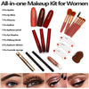 MISS ROSE M 148 Colors Makeup Pallet,Professional Makeup Kit for Women Full Kit,All in One Makeup Sets for Women&Beginner,include Eyeshadow,Lipstick,Eyeliner,Concealer,makeup brush(045 Set-Black)