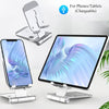 Foldable Cell Phone Stand, Adjustable Desktop Cell Phone Holder Stand Dock with Stable Anti-Slip Design Compatible with iPhone&Magsafe Charger/Android/All Smartphones/iPad Mini/Kindle
