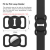 Airtag Dog Collar Holder, DLENP Silicone GPS Tracking Accessories Protective Cat Collar with Bone Pattern (1 Pack(Black))