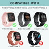 4 Pack Stretchy Bands Compatible with Fitbit Versa/Versa Lite/Versa 2 Bands Women Men, Adjustable Elastic Loop Nylon Breathable Replacement Straps