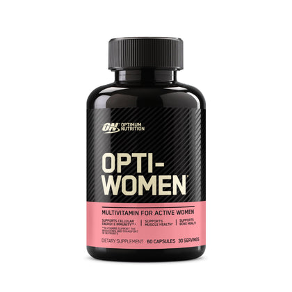 OPTIMUM NUTRITION Opti-Women, Womens Daily Multivitamin Supplement with Iron, Capsules, 60 Count