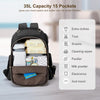 VENATIN Diaper Bag Multifunction Travel Backpack for Mom and Dad Maternity Baby Changing Bag Large Capacity Waterproof with Stroller Strap, Black