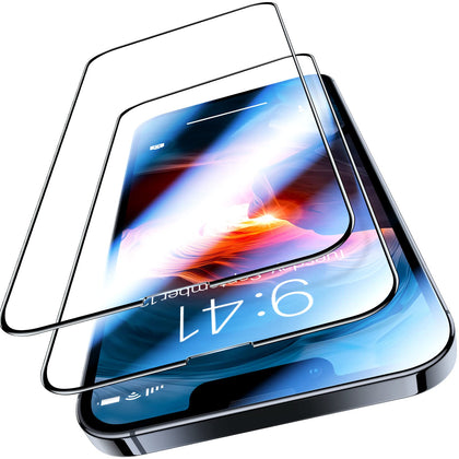 UltraGlass UNBREAK TOP 9H+ Glass for iPhone 13 Pro Max Screen Protector Glass [Military Grade Shatterproof & Longest Durable] Full Screen Protector 13 Pro Max Tempered Glass, Anti-fingerprint, 2 Packs