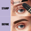 iMethod Brow Stamp Kit - Eyebrow Stamp with 27 Eyebrow Stencils, Eye Brow Stencils Kits, Natural Eyebrows, Easy to Use, Brown
