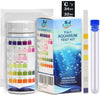 SJ WAVE 7 in 1 Aquarium Test Kit for Freshwater Aquarium | Fast & Accurate Water Quality Testing Strips for Aquariums & Ponds | Monitors pH, Hardness, Nitrate, Temperature and More (100 Tests)