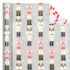 WRAPAHOLIC Reversible Christmas Wrapping Paper - Mini Roll - 17 Inch X 33 Feet - Nutcracker and Candy Cane Printed on Pearlized Paper for Chrsitmas, Holiday, Party Celebration