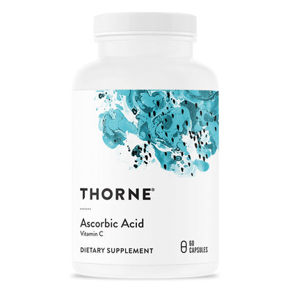 THORNE Ascorbic Acid - 1000 mg Vitamin C Supplement - Supports Healthy Immune Response, Collagen Formation, and Antioxidant Support - Gluten-Free - 60 Capsules