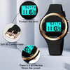 Women LED Display Elecreonic Watch Fashion Chrono Alarm Digital Clock Woman Outdoor Sport Wirstwatch (o-Black-2)