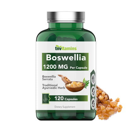 tnvitamins Boswellia Serrata Herbal Extract Capsules | 1200 MG/Capsule (120 Capsules) | Joint Support Supplement* | Ayurvedic Herb: Indian Olibanum/Frankincense