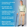 Carex Soft Grip Walking Cane - Height Adjustable Cane With Wrist Strap - Latex Free Soft Cushion Handle, Black Cane, Walking Cane for Women and Walking Cane for Men