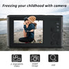 Digital Camera, VJIANGER 4K Digital Camera for Kids with 32GB SD Card 16X Digital Zoom, Compact Point and Shoot Camera Portable Small Camera for Teens Students Boys Girls Seniors(X3-Black3)