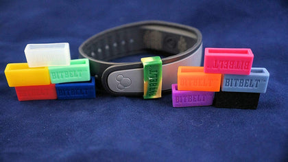 Bitbelt 12 pack (one of every color, 3 that glow in the dark!) Protect your Fitbit Charge, Fitbit Charge HR, Garmin Vivofit, or Disney MagicBand We invented the secondary safety clasp.