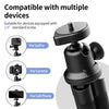 Aureday Phone Tripod, Flexible Tripod for iPhone and Android Cell Phone, Portable Small Tripod with Wireless Remote and Clip for Video Recording/Vlogging/Selfie Black