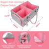 Baby Diaper Caddy Organizer for Girl Boy Large Nursery Storage Bin Basket Portable Holder Tote Bag for Changing Table and Car Baby Shower Gifts Newborn Essentials Baby Registry Must Haves Items
