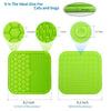 Dog Licking Mat with Suction Cups | BPA-Free Food Grade Silicone Mat for Fun, Anxiety, & Boredom Relief. Strong Suction Cups for Easy Grooming and Slow Feeding (Green)