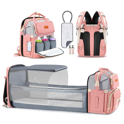 Bubblbay Diaper Bag Backpack, 16 Large Pockets Multifunctional Portable Baby Travel Bags for Boys Girls, 900D Waterproof Baby Diaper Bag