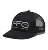 Columbia Unisex PFG Mesh Snap Back Hooks Ball Cap, Black/Silver PFG, One Size