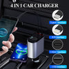 Retractable Car Charger 120W, DCKENGO 4 in 1 Super Fast Phone Car Charger, Retractable Cables (31.5 inch) + 2 USB Ports Car Charger Adapter for iPhone 15/14/13/12/11 Pro Max XR, iPad, Samsung, Pixel