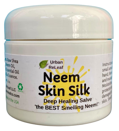 Urban ReLeaf Neem Skin Silk! Healing Salve. Repairs Dry Skin! Vegan. Ayurveda rejuvenate. Feed your skin... rub it in! Shea Butter & Neem Oil, Fragrance