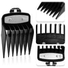 Professional Hair Clipper Guards Guides, Metal Hair Clipper Guards Cutting Guides/Combs fits for All Wahl Clippers(10 PCS - Black)
