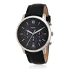Fossil Men's Neutra Quartz Stainless Steel and Leather Chronograph Watch, Color: Silver, Black (Model: FS5452)