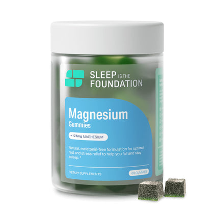 Rest Support Magnesium Gummies - Magnesium Supplement for Sleep - Non-Habit Forming Sleep Aid Gummies with Magnesium Glycinate & L-Theanine, 60 Gummies - by Sleep Is The Foundation