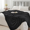 BEDELITE Fleece Blanket Black Throw Blankets for Couch & Bed, Plush Cozy Fuzzy Blanket 50