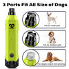 Casfuy 6-Speed Dog Nail Grinder with 2 LED Lights- Newest Pet Nail Grinder Rechargeable Quiet Electric Dog Nail Trimmer for Large Medium Small Dogs Painless Paws Grooming & Smoothing Tool (Green)